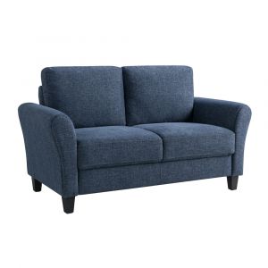 Lifestyle Solutions - Westley Loveseat with Rolled Arms, Blue - CCWENKS2BLURA