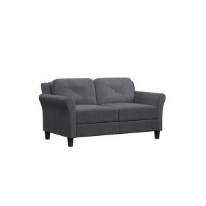 Lifestyle Solutions - Highland Loveseat with Rolled Arms, Dark Grey  - CCHRFKS2M26DGRA