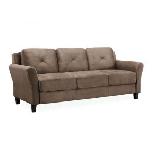 Lifestyle Solutions - Highland Sofa with Rolled Arms, Brown  - CCHRFKS3M26BRRA