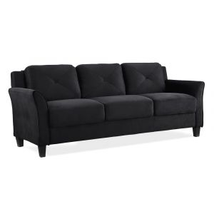 Lifestyle Solutions - Highland Sofa with Curved Arms, Black  - CCHRFKS3M26BKVA
