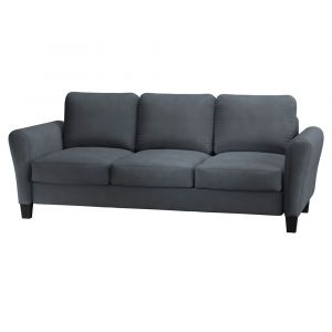 Lifestyle Solutions - Westley Sofa with Rolled Arms, Dark Grey  - CCWENKS3M26DGRA