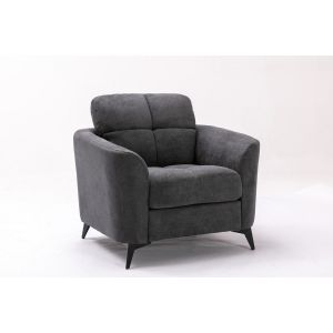Lilola Home - Callie Gray Velvet Fabric Chair - 89727-C