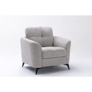 Lilola Home - Callie Light Gray Velvet Fabric Chair - 89727LG-C