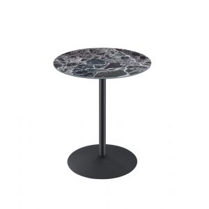 Lilola Home - Circa End Table with Black Marble Textured Top  - 98024