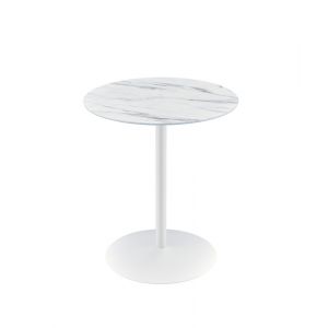 Lilola Home - Circa End Table with White Marble Textured Top  - 98023