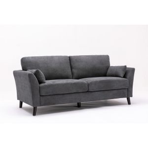 Lilola Home - Damian Gray Velvet Fabric Sofa - 89728-S