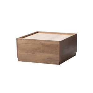 Lilola Home - Eleanor Light Brown Wood Finish Coffee Table with 2 Handleless drawers  - 98875