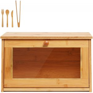 Lilola Home - Gavin Natural Finish Bamboo Food Bread Storage Box Bin - 52962