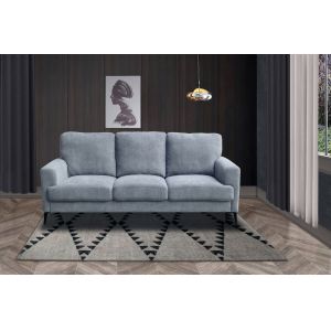 Lilola Home - Jackson Gray Fabric Sofa with Black Metal Legs - 83004-S