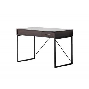 Lilola Home - Juno Dark Brown Wood Lift Top Desk with Hidden Storage and Drawer - 53001