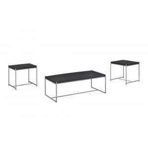 Lilola Home - Lennox 3 Piece Black Coffee and End Table Set  - 98041