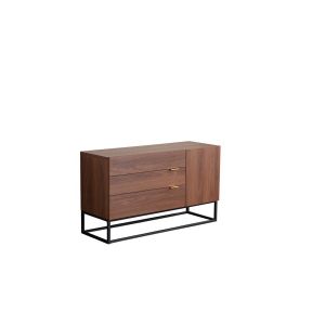 Lilola Home - Roscoe Walnut Brown Wood TV Stand Console Table - 53000