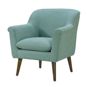 Lilola Home - Shelby Aquamarine Teal Woven Fabric Oversized Armchair - 88867TL