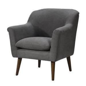 Lilola Home - Shelby Gray Woven Fabric Oversized Armchair - 88867