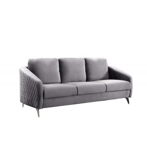 Lilola Home - Sofia Gray Velvet Modern Chic Sofa Couch - 89720-S
