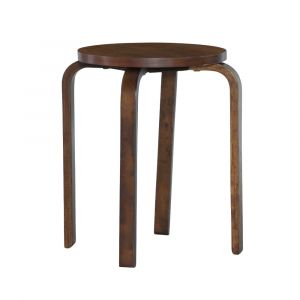 Linon Home Decor - 17 Inches Bentwood Stool - Wenge (Set of 4) - 1771WENG-04-AS-U
