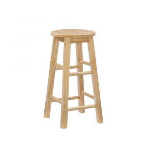Linon Home Decor - 24 Inches Counter Stool With Round Seat - 98100NAT-01-KD