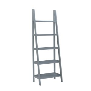 Linon Home Decor - Acadia Ladder Bookshelf, Grey  - BK222GRY01