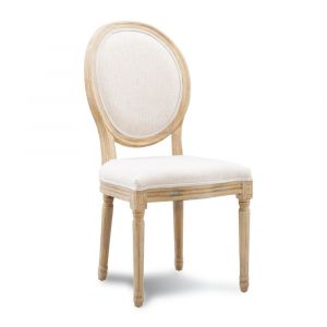 Linon Home Decor - Avalon Linen Oval Back Chair (Set of 2) - W03480L