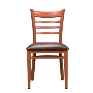 Linon Home Decor - Baxter Metal Side Chair Honey Burgundy (Set of 2) - CH153BRG02
