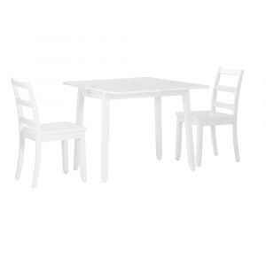 Linon Home Decor - Brenton 3Pc Folding Dining Set White - DT105WHT01U