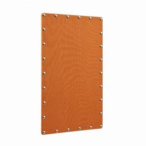 Linon Home Decor - Burlap Orange Bulletin Board - WL27ONGBURL24X36