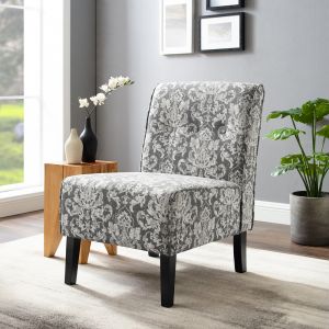 Linon Home Decor - Coco Accent Chair - Gray Damask - 36096GDAM-01-KD-U