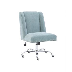 Linon Home Decor - Draper Office Chair, Aqua - 178404AQUA01U