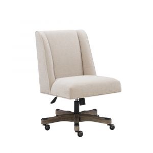 Linon Home Decor - Draper Upholstered Swivel Office Chair, Natural Linen - OC113NAT01U
