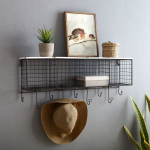 Linon Home Decor - Four Cubby Wall Shelf - White - AHWE1238W1