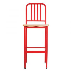 Linon Home Decor - Frazier Metal Barstool Red (Set of 2) - BS257RED02