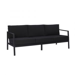 Linon Home Decor - Holland Black Three Seater Sofa - HL022BLK01U