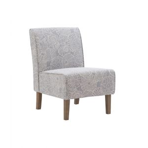 Linon Home Decor - Lily Upholstered Slipper Chair, Stone - CH125STN01U