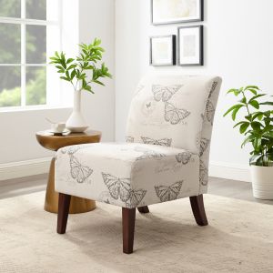 Linon Home Decor - Linen Butterfly Lily Chair - 98320BUTT01U