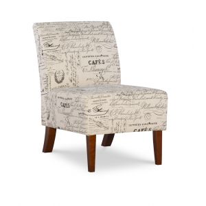 Linon Home Decor - Linen Script Lily Chair - 98320SCRPT01U