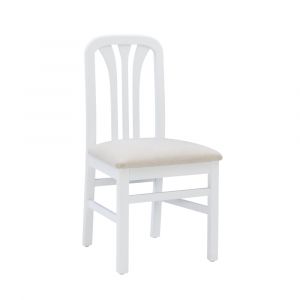 Linon Home Decor - Pamela White Grey Uph Seat (Set of 2) - CH257WHTGRY02ASU