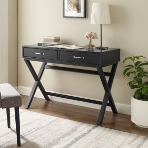 Linon Home Decor - Penney 2-Drawer Desk, Black - 99421BLK01U