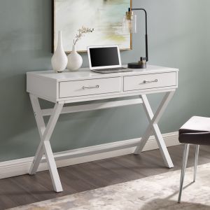 Linon Home Decor - Penney 2-Drawer Desk, White - 99421WHT01U