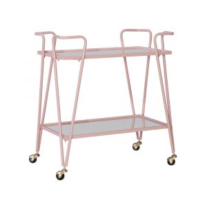 Linon Home Decor - Pink Mid-Century Bar Cart - KI108PNKKD01