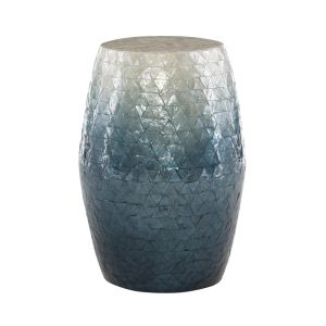 Linon Home Decor - Prianna Ombre Capiz Mosaic Drum Table  - PR1102BLU01ASU