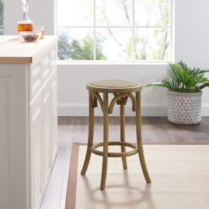 Linon Home Decor - Rae Rattan Seat Backless Counter Stool - CS153RATT01U