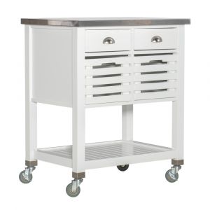 Linon Home Decor - Robbin Kitchen Cart - 464810WHT01U