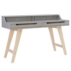 Linon Home Decor - Shivley Two Drawer Desk Grey - DK108GRY01U