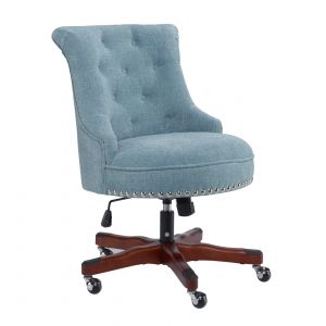 Linon Home Decor - Sinclair Office Chair, Aqua - 178403AQUA01U