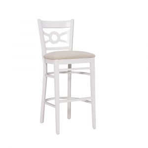 Linon Home Decor - Teresa White Barstool W Uph Seat (Set of 2) - BS293WHTGRY02ASU