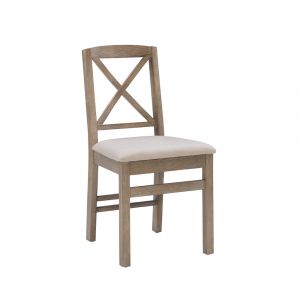 Linon Home Decor - Torino Grey Wash X Back Dining Chair (Set of 2) - 01711GWASH02U