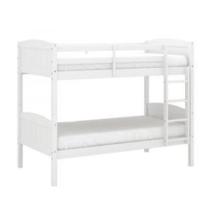 Living Essentials by Hillsdale - Alexis Wood Arch Twin Over Twin Bunk Bed, White - 7171-310