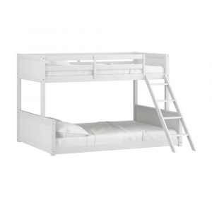 Living Essentials by Hillsdale - Capri Wood Twin Over Full Bunk Bed, White - 7173TFBB