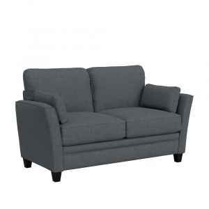 Living Essentials by Hillsdale - Grant River Upholstered Loveseat with 2 Pillows, Gray - 9036-907