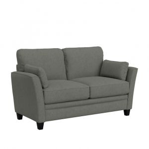 Living Essentials by Hillsdale - Grant River Upholstered Loveseat with 2 Pillows, Stone - 9037-907